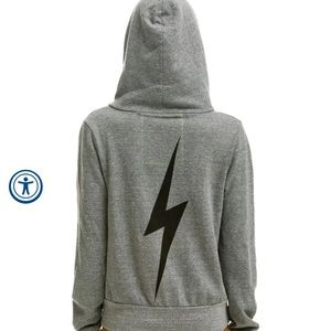 AVIATOR NATION BOLT HOODIE - HEATHER GREY